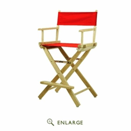 CASUAL HOME 220-00-021-11 24 in. Directors Chair Natural Frame with Red Canvas CA627307